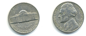 США 5 ЦЕНТОВ 1976 ДЖЕФЕРСОН KM А192 медно-никель 179-716