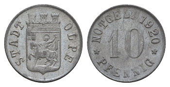 Ольпе 10 пфеннигов 1920 Funck 409.1, Men05 19907.1, Men22.2 24979.1 цинк 4659-356