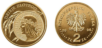 Польша 2 злотых 2006 MW, история польского злотого, Ядвига, 10 злотых 1932 KM 582, Parchimowicz 990 нордик UNC 4676-421