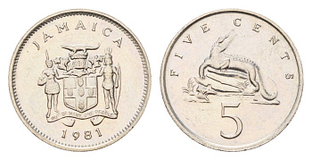 Ямайка 5 центов 1981 KM 46 медно-никель UNC 4669-326