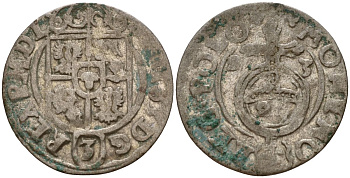 Польша 3 полкера (3 полторака - 1 крейцер) 1623 Сигизмунд III Ваза (1587-1632) Gorecki B.23 серебро 4160-242