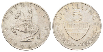 Австрия 5 шиллингов 1988 KM 2889a медно-никель 4624-414