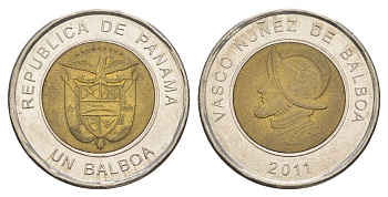 Панама 1 бальбоа 2011 KM 141 биметалл UNC 4529-1015