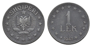 Албания 1 лек 1947 KM 36 цинк 4644-955