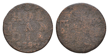 Нидерланды, Голландская республика, Голландия 1 дуит 1780 KM 80 медь 4659-158