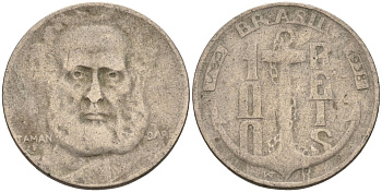 Бразилия 100 рейс 1938 Маркиз Тамандаре KM 536 медно-никель 4115-633