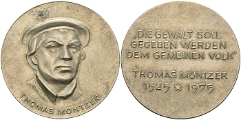 Германия медаль ND Томас Мюнцер. 450 лет со дня смерти медно-никель 118-625