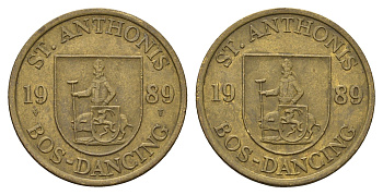 Нидерланды жетон монетного двора - святого Антония 1989 диаметр 31 мм, вес 6 гр латунь 210-551