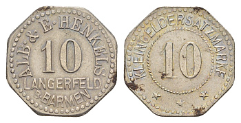 Лангенфельд 10 пфеннигов ND Alb. and E. Henkels Men05 14319.6, Men18 17986.7 железо 1528-441