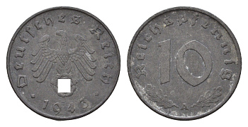 Германия 10 рейхспфеннигов 1943 A KM 101, J. 371 цинк 4684-238