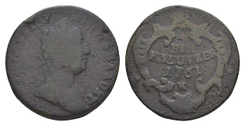 Австрия 1 крейцер 1761 K, Мария Терезия (1745-1765) KM 1993 медь 4606-725