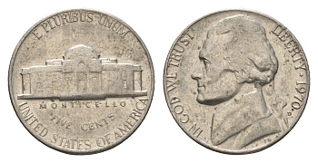 США 5 центов 1970 Джефферсон KM A192 медно-никель 4674-533