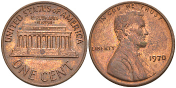 США 1 ЦЕНТ 1971 S, ЛИНКОЛЬН KM 201 медь цинк UNC 187-1162