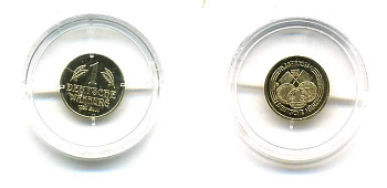 ФРГ 1 НЕМЕЦКАЯ ВАЛЮТА 2000 50 ЛЕТ НЕМЕЦКИМ МОНЕТАМ золото PROOF 02-264-11