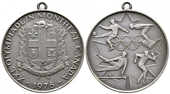 Канада медаль 1976 XXI Олимпийские игры в Монреале, с ушком, диаметр 40 мм.      1079-5-11