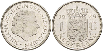 Нидерланды 1 гульден 1979 Юлиана (1948-1980) KM 184a никель 212-1153