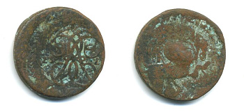 РОССИЯ 1 КОПЕЙКА 1757 медь 61-117