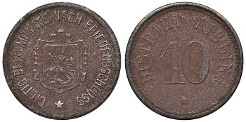 Германия, округ Айблинг 10 пфеннигов ND Бавария, нотгельд Funck 7.2 железо 4119-953