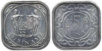 Суринам 5 центов 1978 KM 12.1a алюминий UNC 4118-526