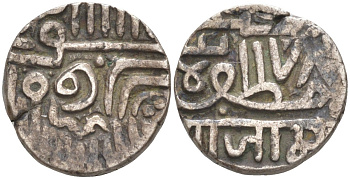 Индия, Наванагар (Nawanagar) 1 кори (kori) АН(9)78 стиль 1570-1850, frozen, вес 4,67 гр. KM 5 серебро 4112-526