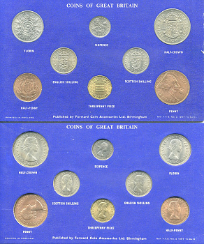 Великобритания набор из 8 монет 1966 буклет UNC 7-4-82