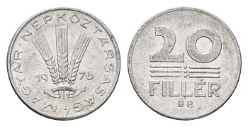 Венгрия 20 филлеров 1976 BP KM 573 алюминий 116-1229