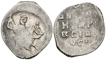 Великое Княжество Московское копейка 1535-1547 Иван IV Васильевич, Псковский монетный двор, 0,65 гр. ГиК №74 серебро    262-161