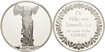 Нидерланды медаль ND Ника 51,8 грамм серебро PROOF 00-00