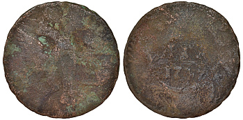 Россия деньга 1747 Елизавета (1741-1762) Биткин 357 медь 51-3711