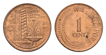 Сингапур 1 цент 1976 KM 1 бронза 4674-835