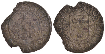 Швеция 1/2 эре 1597 Сигизмунд III Ваза (1592-1599) HG 21a серебро 1527-545