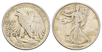 США 1/2 доллара (50 центов) 1934 KM 142 серебро 4127-2112