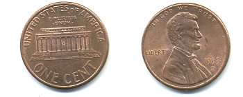 США 1 цент 1993 D, Авраам Линкольн KM 201b цинк плакированный медью 86-267