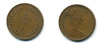 Великобритания 1/2 пенни 1971 Елизавета II (1952-2022) КМ 914, Spink 4239 бронза 4110-1614