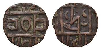 Бутан 1/2 рупии 1820-1835 KM 5 медь 270-835