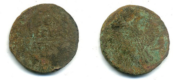 РОССИЯ 1 ДЕНЬГА 1746 медь 51-3744