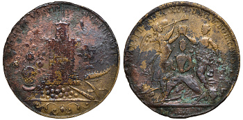 АВСТРИЯ ? ЖЕТОН ND НА КОРОНАЦИЮ МАРИИ ТЕРЕЗИИ латунь 00-1067-6-43