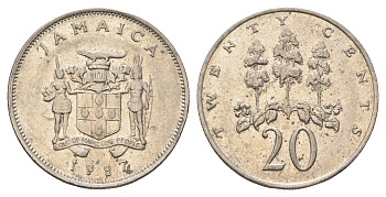 Ямайка 20 центов 1987 KM 48 медно-никель 4661-1121