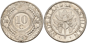 Нидерландские Антилы 10 центов 1998 Беатрикс (1980-2013) KM 34 сталь плакированная никелем 4174-768