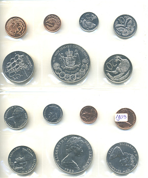 Новая Зеландия официальный набор из 7 монет 1983 50 лет чеканки национальных монет    UNC  1-6-2-09