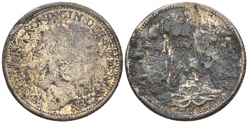 Нидерланды 10 центов ND Вильгельмина I (1890-1948) KM 163 серебро 73-1739