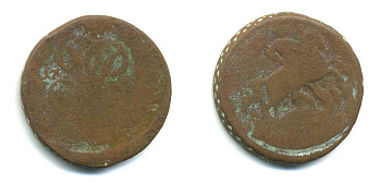 РОССИЯ 1 КОПЕЙКА 1760 медь 61-844