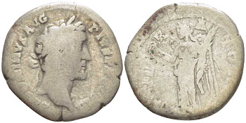 Римская Империя денарий 143 Антонин Пий, ANTONINVS AVG PIVS P P COS III / IMPERATOR II, Рим, fine RIC 111 e серебро 1073-6-36