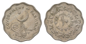 Пакистан 10 пайс 1963 KM 21 медно-никель 4626-643