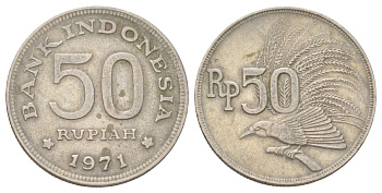 Индонезия 50 рупий 1971 KM 35 медно-никель 4624-432