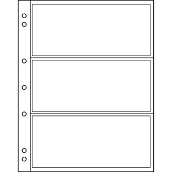 Лист в альбом Numis для 3 бон (C), прозрачный. Leuchtturm. 316522