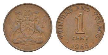 Тринидад и Тобаго 1 цент 1968 KM 1 бронза 4644-547
