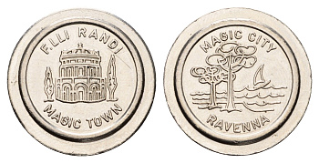 Италия, Равенна жетон Magic City диаметр 24 мм, вес 5,6 гр нержавеющая сталь 4670-816