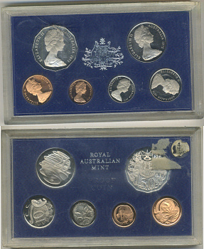 Австралия набор из 6 монет (1, 2, 5, 10, 20 и 50 центов) 1972 в оригинальной банковской упаковке, тираж 10.000 экземпляров KM PS34 (62, 63, 64, 65, 66 и 68) PROOF 8-2-06-31