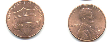 США 1 ЦЕНТ 2010 D ЛИНКОЛЬН KM NEW цинк плакированный медью UNC 179-626